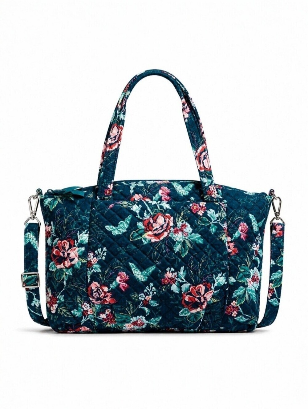 Vera Bradley Rose Toile Quilted Cotton Satchel Crossbody Tote Bag NWT